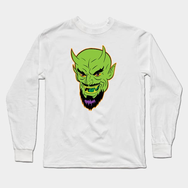 Green Devil (Diablo Verde) Long Sleeve T-Shirt by nearmintpress